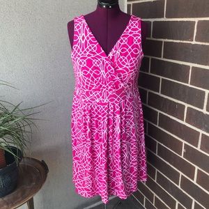 Land’s End fit and flare dress sleeveless v-neck